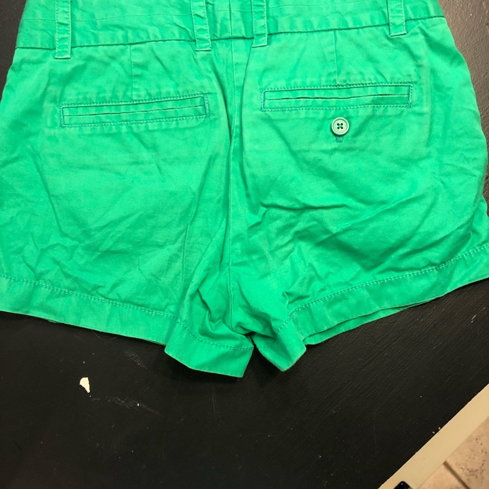 J Crew size 0 green chino shorts